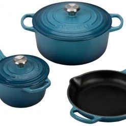 Le Creuset Dutch Ovens Le Creuset 5 Piece Enameled Cast Iron Signature Set