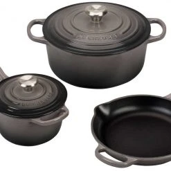 Le Creuset Dutch Ovens Le Creuset 5 Piece Enameled Cast Iron Signature Set 12 Le Creuset Dutch Ovens Le Creuset 5 Piece Enameled Cast Iron Signature Set