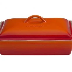 Le Creuset 4 Quart Heritage Covered Rectangular Stoneware Casserole Le Creuset Bakeware