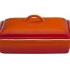Le Creuset 4 Quart Heritage Covered Rectangular Stoneware Casserole Le Creuset Bakeware