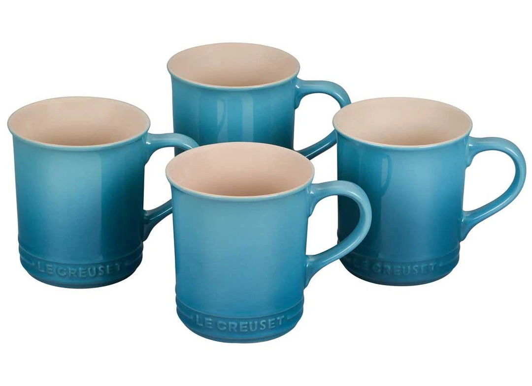Le Creuset Coffee & Tea Le Creuset 14 Ounce Stoneware Mugs - Set Of 4 4 Le Creuset Coffee & Tea Le Creuset 14 Ounce Stoneware Mugs - Set Of 4