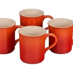 Le Creuset Coffee & Tea Le Creuset 14 Ounce Stoneware Mugs - Set Of 4