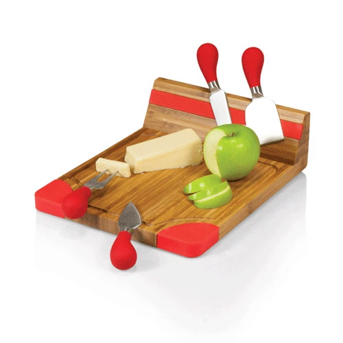 Shopwinestuff Picnic Time Artisan Cutting Board- Red Cheese/Cutting Boards 3 Shopwinestuff Picnic Time Artisan Cutting Board- Red Cheese/Cutting Boards