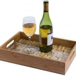 Other Cork Presentation Bamboo Cork Service Tray Kit