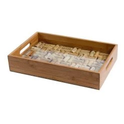 Other Cork Presentation Bamboo Cork Service Tray Kit
