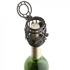 Epic Products Wine Barrel Cork Cage Bottle Stopper Cork Presentation