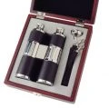 Other Flasks Binoculars Flask Set, Stainless Steel In Wood Box - 8 Oz