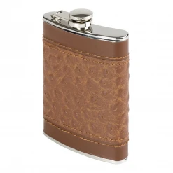 Flasks Oenophilia Brown Ostrich Flask - 6 Oz