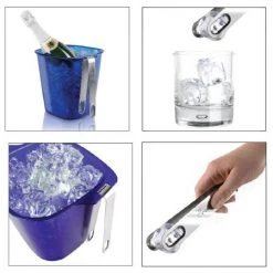 Metrokane Rabbit Ice Bucket With Stainless Tongs, Blue Ice Machines/Buckets 5 Metrokane Rabbit Ice Bucket With Stainless Tongs, Blue Ice Machines/Buckets