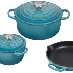 Le Creuset Dutch Ovens Le Creuset 5 Piece Enameled Cast Iron Signature Set 16 Le Creuset Dutch Ovens Le Creuset 5 Piece Enameled Cast Iron Signature Set