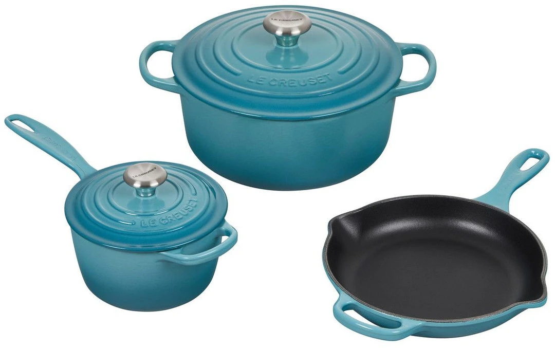 Le Creuset Dutch Ovens Le Creuset 5 Piece Enameled Cast Iron Signature Set 7 Le Creuset Dutch Ovens Le Creuset 5 Piece Enameled Cast Iron Signature Set