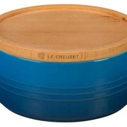 Le Creuset Wine & Kitchen Tools Le Creuset 23 Ounce Stoneware Storage Canister W/Wood Lid