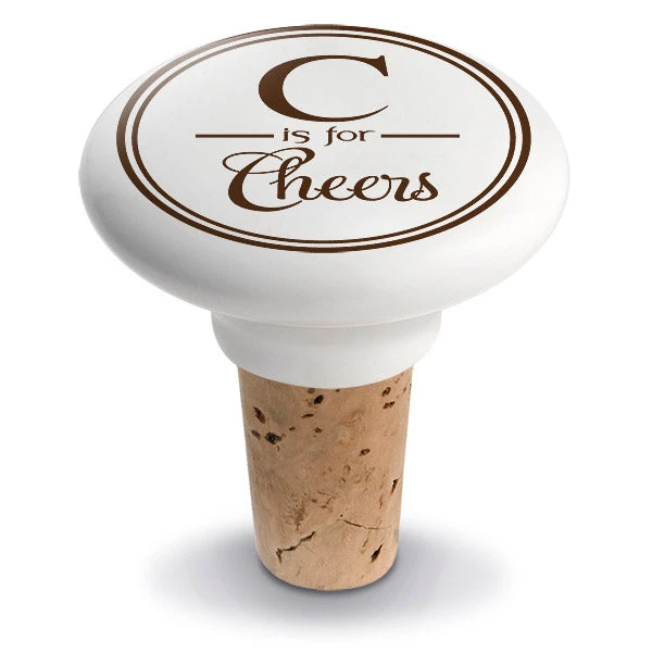 Epic Products C Is For Cheers Ceramic Bottle Stopper 1 Epic Products C Is For Cheers Ceramic Bottle Stopper