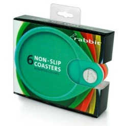 Wine Glass Accessories Metrokane Rabbit Coasters, Set Of 6 Assorted Colors