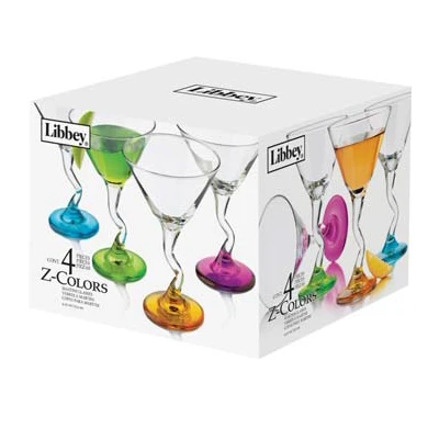 Libbey Z-Color Martini 9oz Glassware (Set Of 4) Libbey Glassware 4 Libbey Z-Color Martini 9oz Glassware (Set Of 4) Libbey Glassware