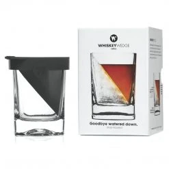Corkcicle Whiskey Wedge Double Old Fashioned Glass Bar Glassware