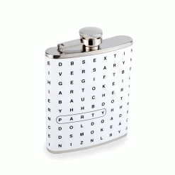 Wild Eye Designs Crossword 6 Oz. Flask
