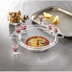Shopwinestuff Crystal Clear Shot Glass Roulette Bar Game Set Bar Games