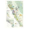True Fabrications De Long's California Wine Map Wine Tasting