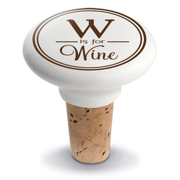Epic Products Wine Bottle Stoppers W Is For Wine Ceramic Bottle Stopper 1 Epic Products Wine Bottle Stoppers W Is For Wine Ceramic Bottle Stopper