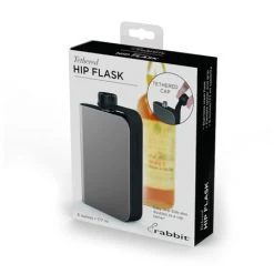 Metrokane Rabbit Tethered Hip Flask, 6 Oz. Flasks