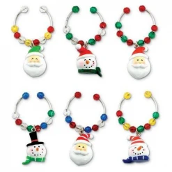 Epic Products Holly Jolly Bunch Wine Glass Charms Wine Glass Accessories