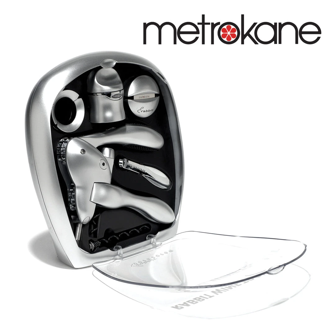 Metrokane Rabbit Tool Kit - Silver Lever Model Corkscrews 1 Metrokane Rabbit Tool Kit - Silver Lever Model Corkscrews