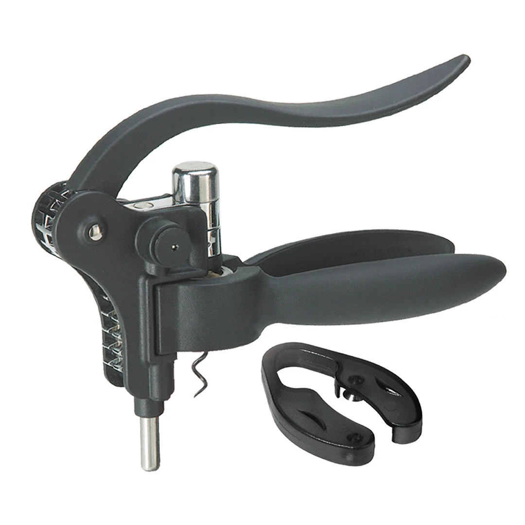 Oggi Wine Bottle Lever Corkscrew - Black 1 Oggi Wine Bottle Lever Corkscrew - Black