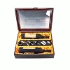 Corkscrew Sets Pampered Grape Deluxe Double Bottle Wine Box Set - Gold Linen