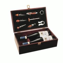 Pampered Grape Connoisseur Double Bottle Wine Box Corkscrew Sets