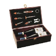 Pampered Grape Connoisseur Double Bottle Wine Box Corkscrew Sets