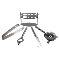 Pampered Grape 4pcs Stainless Steel Bar Set