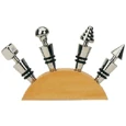 Pampered Grape Stainless Steel Wine Stopper Set Wine Bottle Stoppers