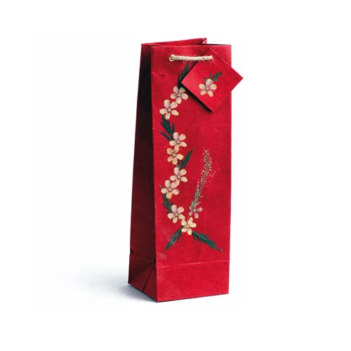 True Fabrications Wine & Liquor Gift Bags Wildflower Ruby Wildflowers Bag - Set Of 4 1 True Fabrications Wine & Liquor Gift Bags Wildflower Ruby Wildflowers Bag - Set Of 4