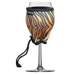 Wine Woozie Wine Glass Accessories Woozie Designer Safari Tiger