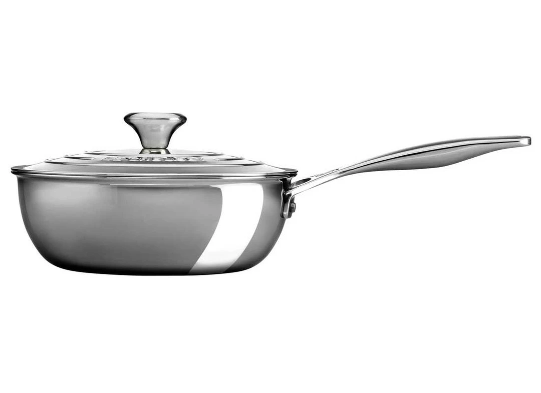 Le Creuset 3.5 Quart Stainless Steel Saucier Pan Le Creuset Saucepans 6 Le Creuset 3.5 Quart Stainless Steel Saucier Pan Le Creuset Saucepans