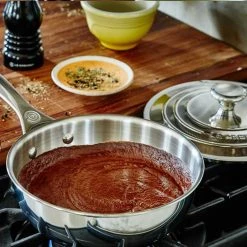 Le Creuset Saucepans Le Creuset 2 Quart Stainless Steel Saucier Pan 9 Le Creuset Saucepans Le Creuset 2 Quart Stainless Steel Saucier Pan