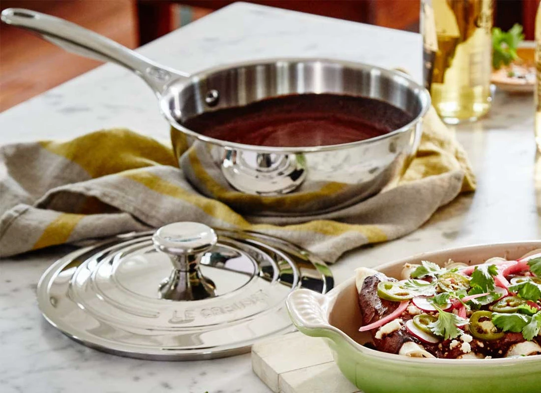 Le Creuset Saucepans Le Creuset 2 Quart Stainless Steel Saucier Pan 5 Le Creuset Saucepans Le Creuset 2 Quart Stainless Steel Saucier Pan