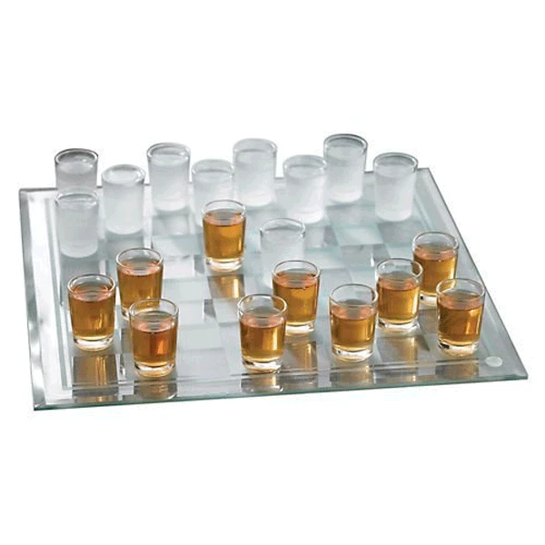 Other Shot Glass Checkers With 14" Square Checkerboard 1 Other Shot Glass Checkers With 14" Square Checkerboard