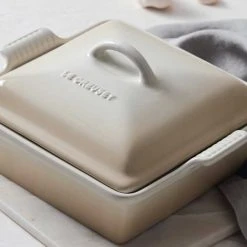 Le Creuset 2.5 Quart Heritage Covered Square Stoneware Casserole