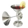 Bar Glassware Oggi Stainless Steel 8 Oz. Martini Glasses (Set Of 2)