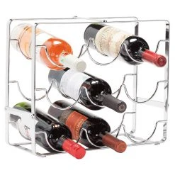 Oenophilia Swell 9 Bottle Chrome Wine Rack Wine Racks & Holders