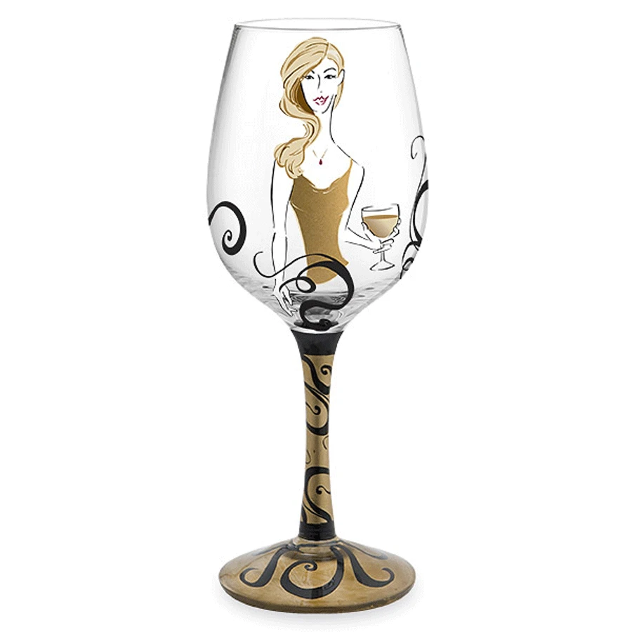 Epic Products Decorated Painted Glassware Cougars Prefer Hand-Decorated Wine Glass 1 Epic Products Decorated Painted Glassware Cougars Prefer Hand-Decorated Wine Glass