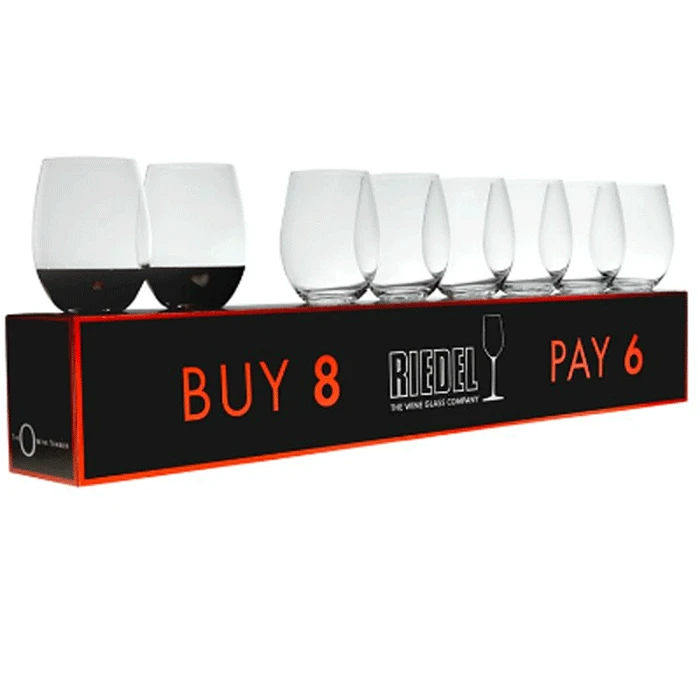 Riedel "O" Series Glasses Riedel "O" 6+2 Cabernet / Merlot Tumbler Set 1 Riedel "O" Series Glasses Riedel "O" 6+2 Cabernet / Merlot Tumbler Set
