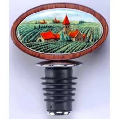 Other Porcelain Vineyard Medallion Wine Bottle Stoppers