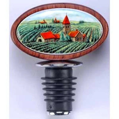Other Porcelain Vineyard Medallion Wine Bottle Stoppers 1 Other Porcelain Vineyard Medallion Wine Bottle Stoppers