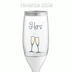 Epic Products Decorated Painted Glassware Hers Hand-Decorated Champagne Flute 5 Epic Products Decorated Painted Glassware Hers Hand-Decorated Champagne Flute