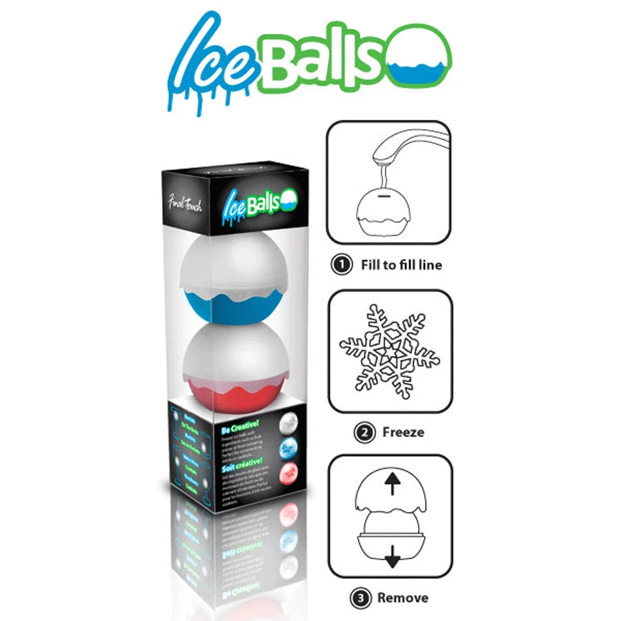 Champagne Buckets/Wine Chillers Final Touch Jumbo Ice Ball Silicone Molds - Pack Of 2 1 Champagne Buckets/Wine Chillers Final Touch Jumbo Ice Ball Silicone Molds - Pack Of 2