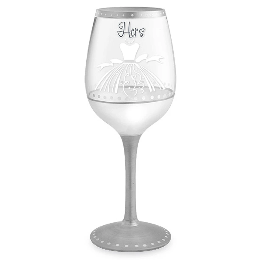 Epic Products Hers Hand-Decorated Wine Glass 1 Epic Products Hers Hand-Decorated Wine Glass