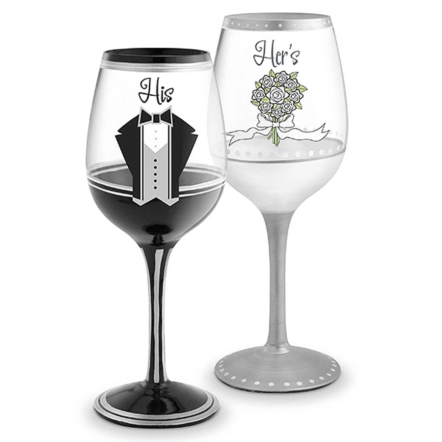 Epic Products Hers Hand-Decorated Wine Glass 5 Epic Products Hers Hand-Decorated Wine Glass